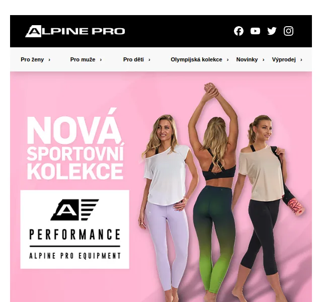 ALPINE PRO: Sportovní kolekce Performance – červenec 2026 | Nuslet.cz