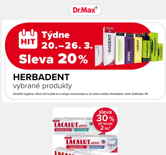 Dr.Max E-shop: dentální hygiena se slevou až 30 % – červen 2026 | Nuslet.cz