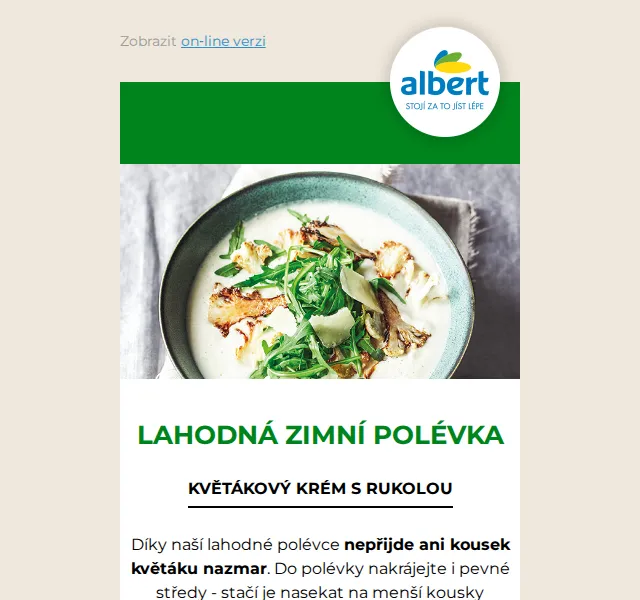 Albert: 4 neobyčejné recepty z květáku – červen 2026 | Nuslet.cz