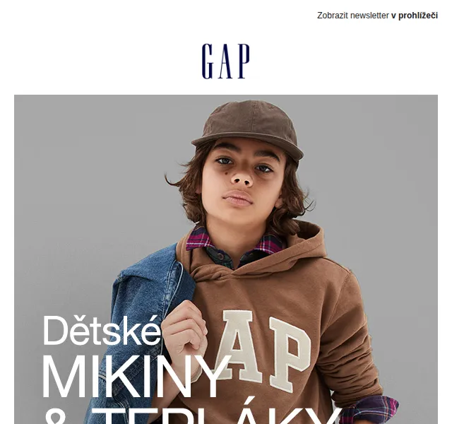 GAPstore: Dětské teplákovky a mikiny s 25% slevou – červen 2026 | Nuslet.cz