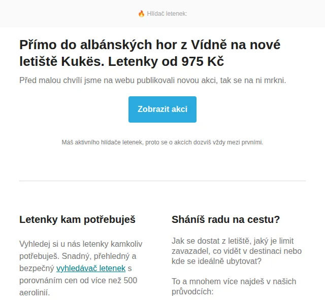 Cestujlevne.com: Letenky do Albánie z Vídně od 975 Kč – červen 2026 | Nuslet.cz