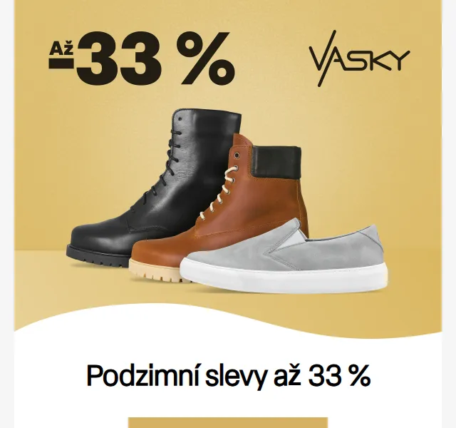 Vasky: podzimní výprodej až 33 % – září 2026 | Nuslet.cz