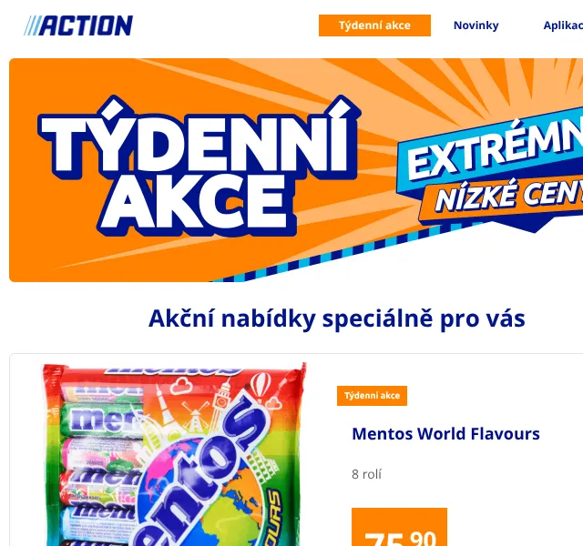 Action: týdenní akce od 16. září – Mentos, Vileda
