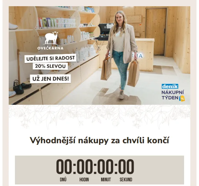 Ovečkárna: Sleva 20 % na vlněné oblečení – červenec 2026 | Nuslet.cz