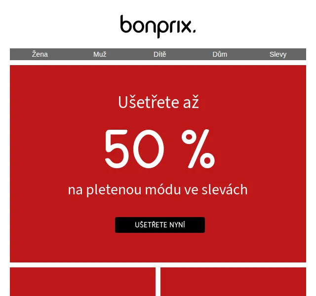 bonprix: 50% sleva na pletenou módu – červenec 2026 | Nuslet.cz