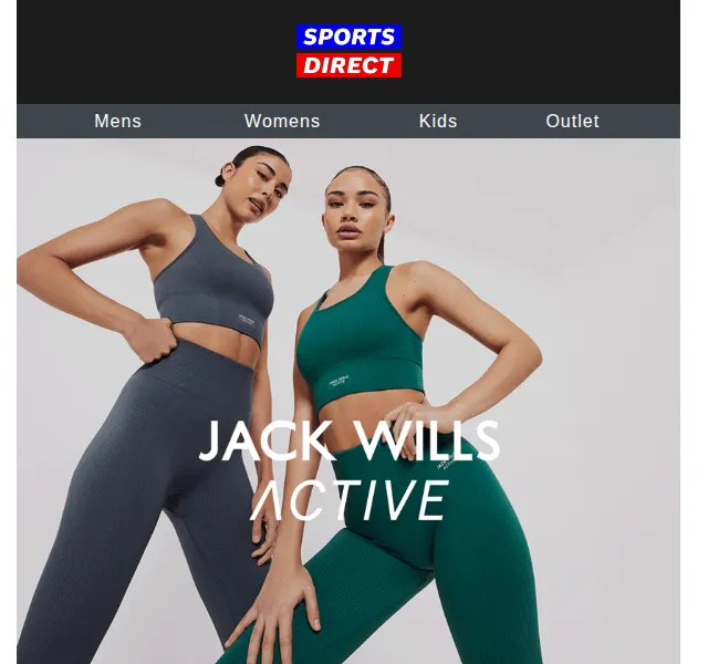 Sportsdirect.com: Sleva až 50 % na Jack Wills activewear – červen 2026 | Nuslet.cz