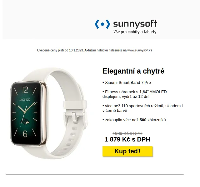 Sunnysoft: Xiaomi Band 7 Pro a další slevy – červen 2026 | Nuslet.cz