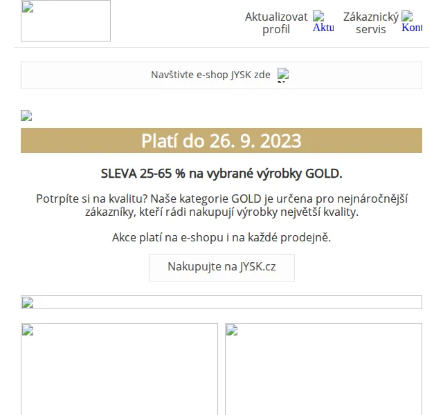 JYSK: Zlaté dny se slevou 25–65 % – červen 2026 | Nuslet.cz