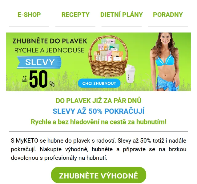 MyKETO: slevy až 50 % na proteinové náhrady stravy – červen 2026 | Nuslet.cz
