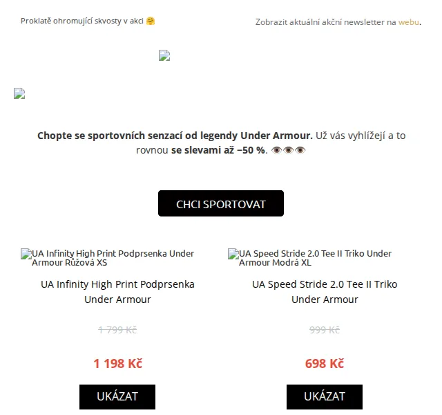 UrbanStore: Under Armour slevy až −50 % – červen 2026 | Nuslet.cz