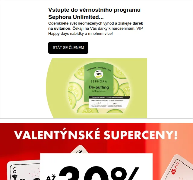 Sephora: Valentýnská sleva až -30 % na bestsellery – červen 2026 | Nuslet.cz