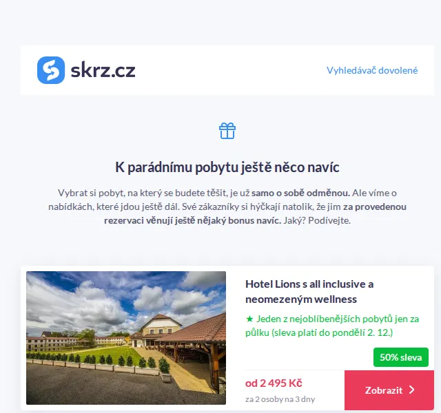 Vánoce na Skrz: Pobyty s benefity – červen 2026 | Nuslet.cz