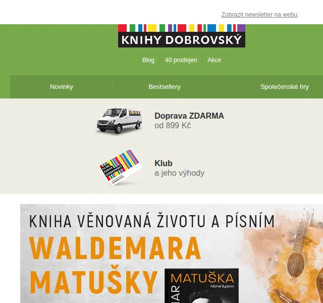 KnihyDobrovsky.cz: Kniha Waldemar Matuška – červen 2026 | Nuslet.cz