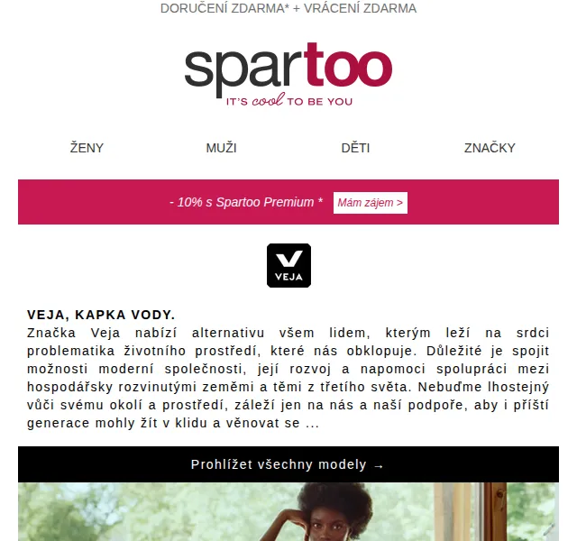 Spartoo.cz: Doručení zdarma Veja, Ralph Lauren, Levi's – červenec 2026 | Nuslet.cz