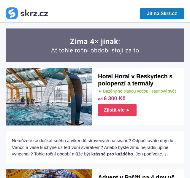 Skrz: Zimní dovolená slevy 55 % – červen 2026 | Nuslet.cz