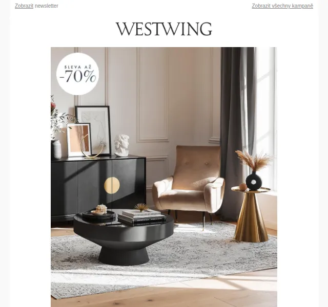 Westwing: UNICO MILANO sleva -70% – červen 2026 | Nuslet.cz