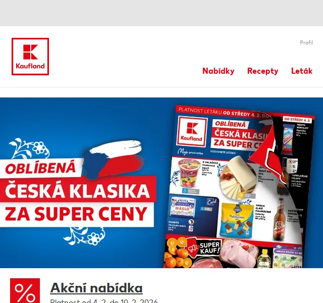 Kaufland: Vejce -38 %, Müsli, Jogurt – duben 2026
