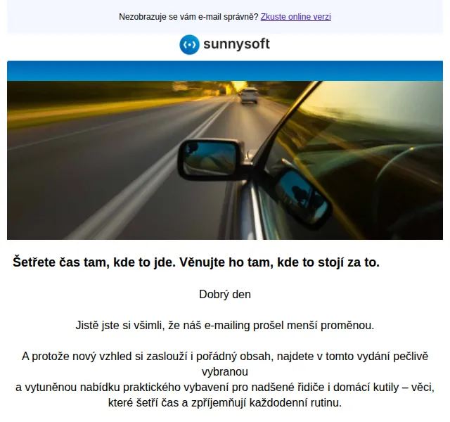 Sunnysoft: Slevy až 30 % na handsfree, kamery a nářadí – červenec 2026 | Nuslet.cz