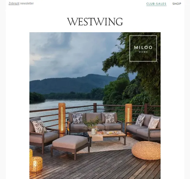 Westwing: Miloo Home kolekce na zahradu i interiér – červen 2026 | Nuslet.cz