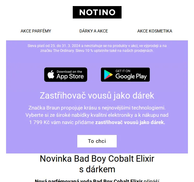 Notino: −10 % na vše a dárky zdarma – červenec 2026 | Nuslet.cz