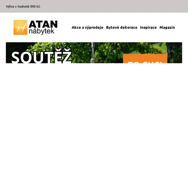 ATAN nábytek: Soutěž o závěsné křeslo – červen 2026 | Nuslet.cz