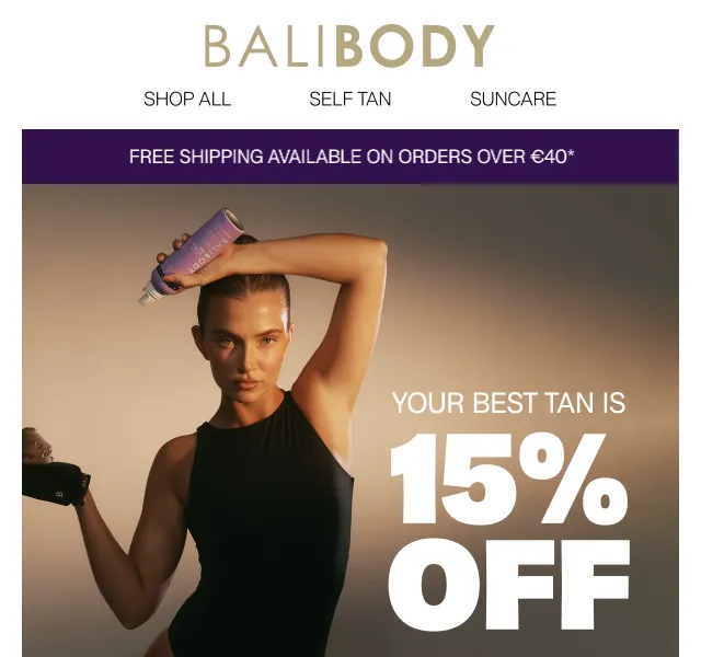 Bali Body: Perfektní opálení se slevou 15 % – červen 2026