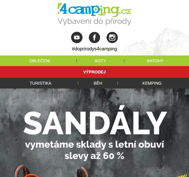 4camping: Letní obuv Keen, Teva, Crocs – slevy až 60 % | červen 2026 | Nuslet.cz