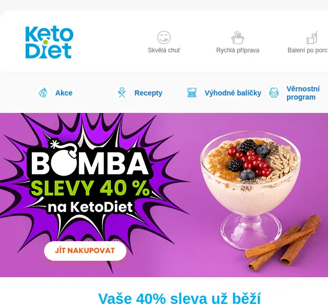 KetoDiet: 40% sleva na proteinová jídla – září 2026 | Nuslet.cz