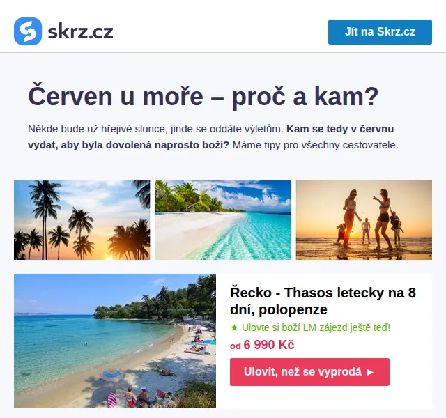 Skrz: Last minute dovolené od 6 990 Kč – červen 2026 | Nuslet.cz