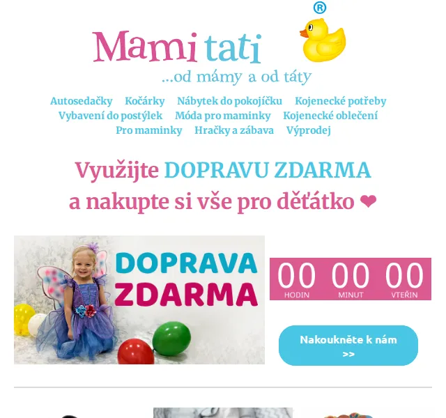 Mamitati.cz: Doprava zdarma a sleva až 25 % na hračky – červen 2026 | Nuslet.cz