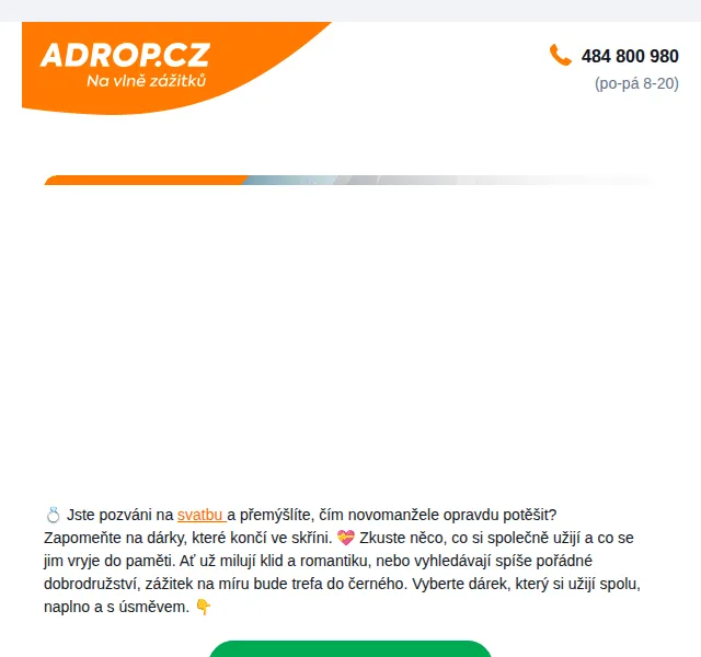Adrop: originální svatební dárky – zážitky od 999 Kč – červen 2026 | Nuslet.cz
