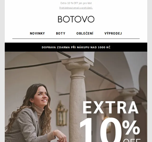Botovo.cz: Extra 10% sleva v MEGAVÝPRODEJI – červen 2026 | Nuslet.cz