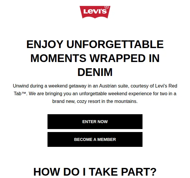 Levi's®: Soutěž o prodloužený víkend v Alpách pro dva – červenec 2026 | Nuslet.cz