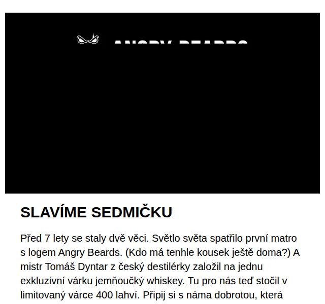 Angrybeards: 7% sleva k narozeninám a limitovaná whiskey – červen 2026 | Nuslet.cz