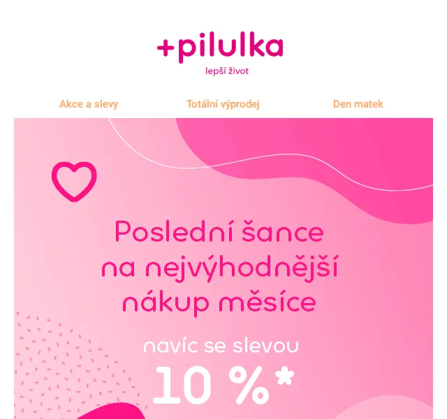 Pilulka.cz: Sleva 10 % na celý nákup v aplikaci – duben 2023 | Nuslet.cz