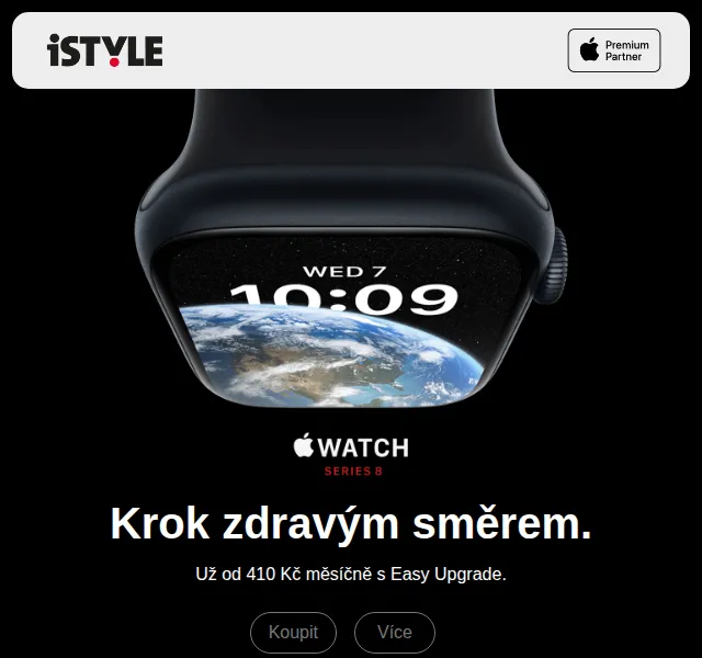 iSTYLE: Apple Watch Series 8 od 410 Kč/měsíc – červen 2026 | Nuslet.cz