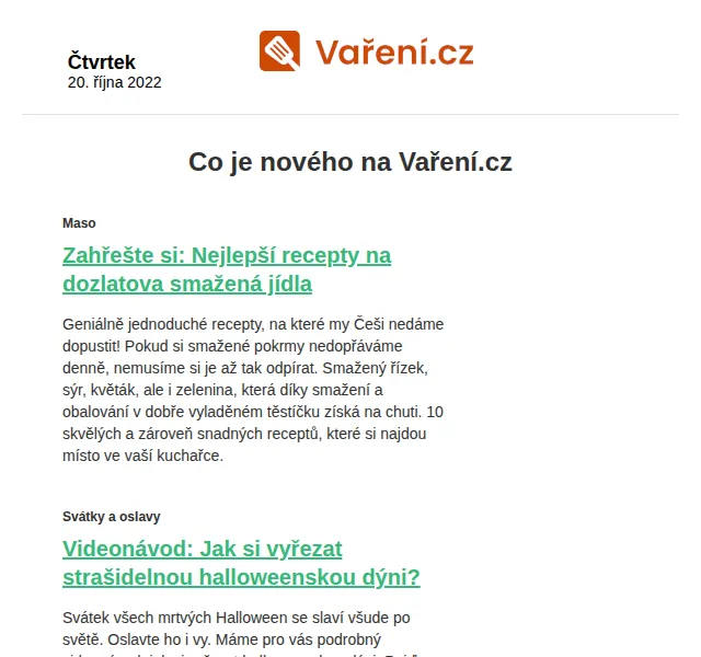 Vaření.cz: Recepty na smažená jídla a dýňová polévka – říjen 2026 | Nuslet.cz