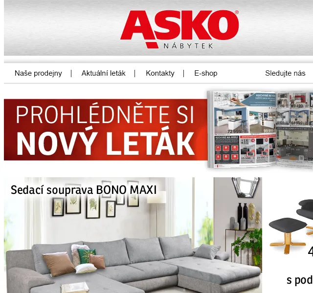 Asko Nábytek: Doprava zdarma na vše – červen 2026 | Nuslet.cz