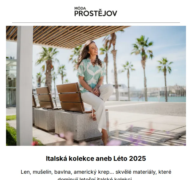 Móda Prostějov: Italská kolekce Léto 2025 – červenec 2026 | Nuslet.cz