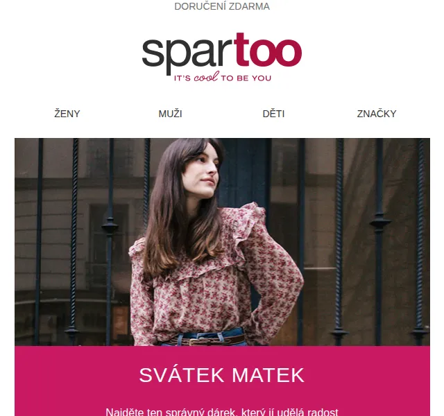 Spartoo: Svátek matek s dopravou zdarma - červen 2026 | Nuslet.cz