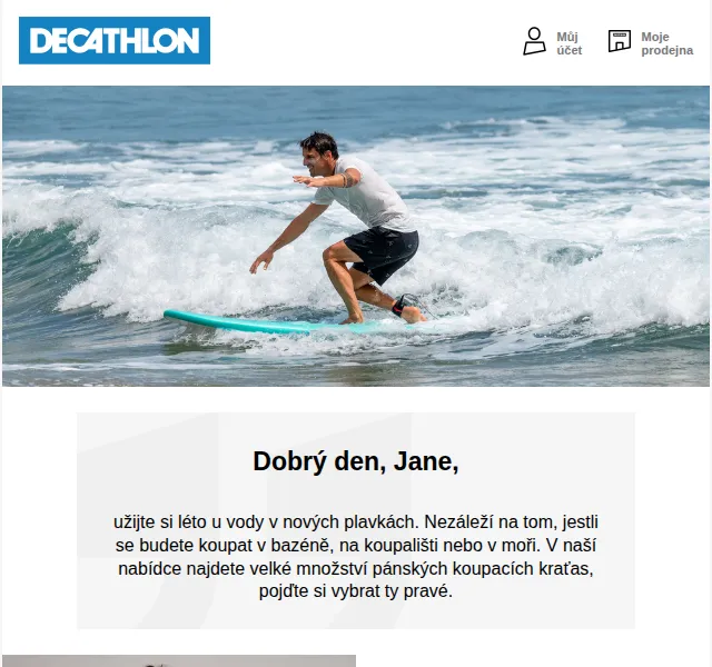 Decathlon: Pánské surfařské kraťasy od 249 Kč – červenec 2026 | Nuslet.cz