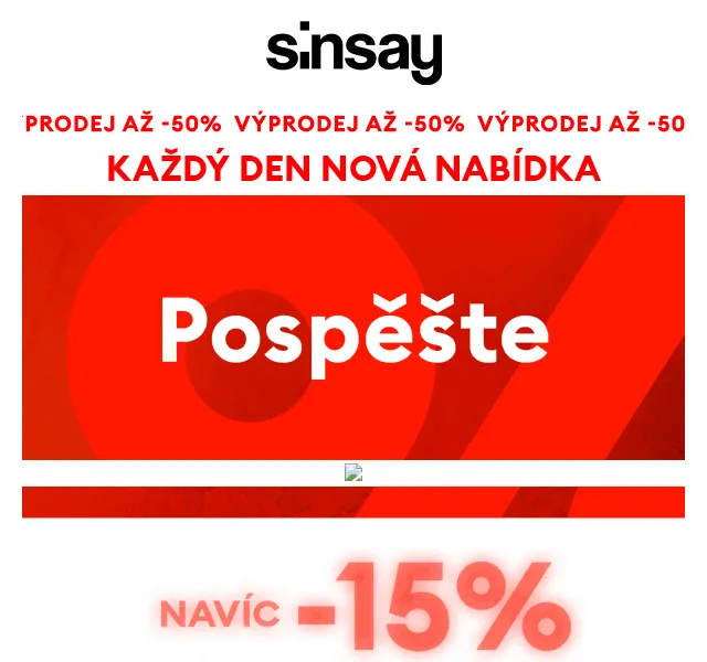 Sinsay: navíc -15% na výprodej – červen 2026 | Nuslet.cz