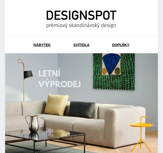DESIGNSPOT: Letní výprodej se slevou až 50 % – červen 2026 | Nuslet.cz