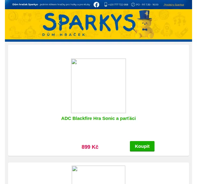 Sparkys.cz: Hračky a deskové hry se slevou – červen 2026 | Nuslet.cz