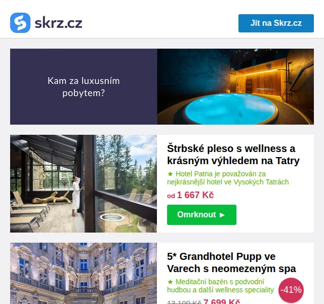 Vánoce na Skrz: Luxusní hotely a pobyty se slevou – červen 2026 | Nuslet.cz