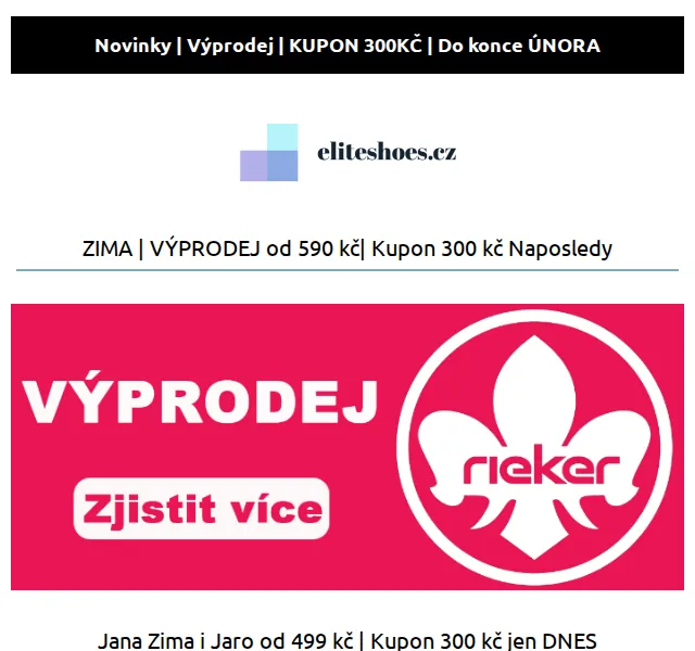 Eliteshoes: Sleva až 70 % + kupon 300 Kč – červen 2026 | Nuslet.cz