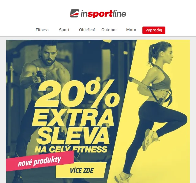 inSPORTline: EXTRA -20% na fitness – červen 2026 | Nuslet.cz