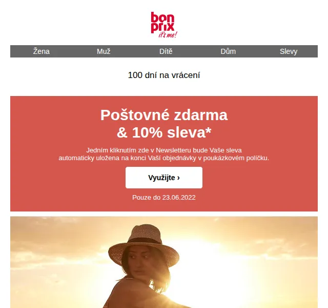 bonprix: 10% sleva + poštovné zdarma – červen 2022 | Nuslet.cz