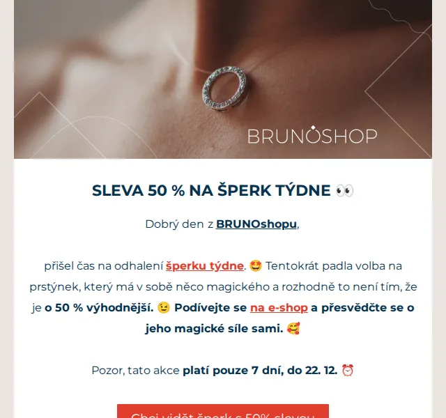 BRUNOshop: Magický prsten SEVEN se slevou 50 % – prosinec 2026 | Nuslet.cz