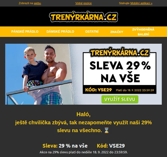 Lukáš z Trenýrkárna.cz: -29 % na vše – září 2022 | Nuslet.cz